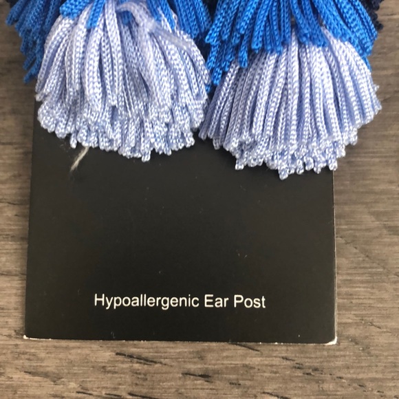 J. Crew blue tassel ombré boho woman’s earrings - Picture 5 of 7